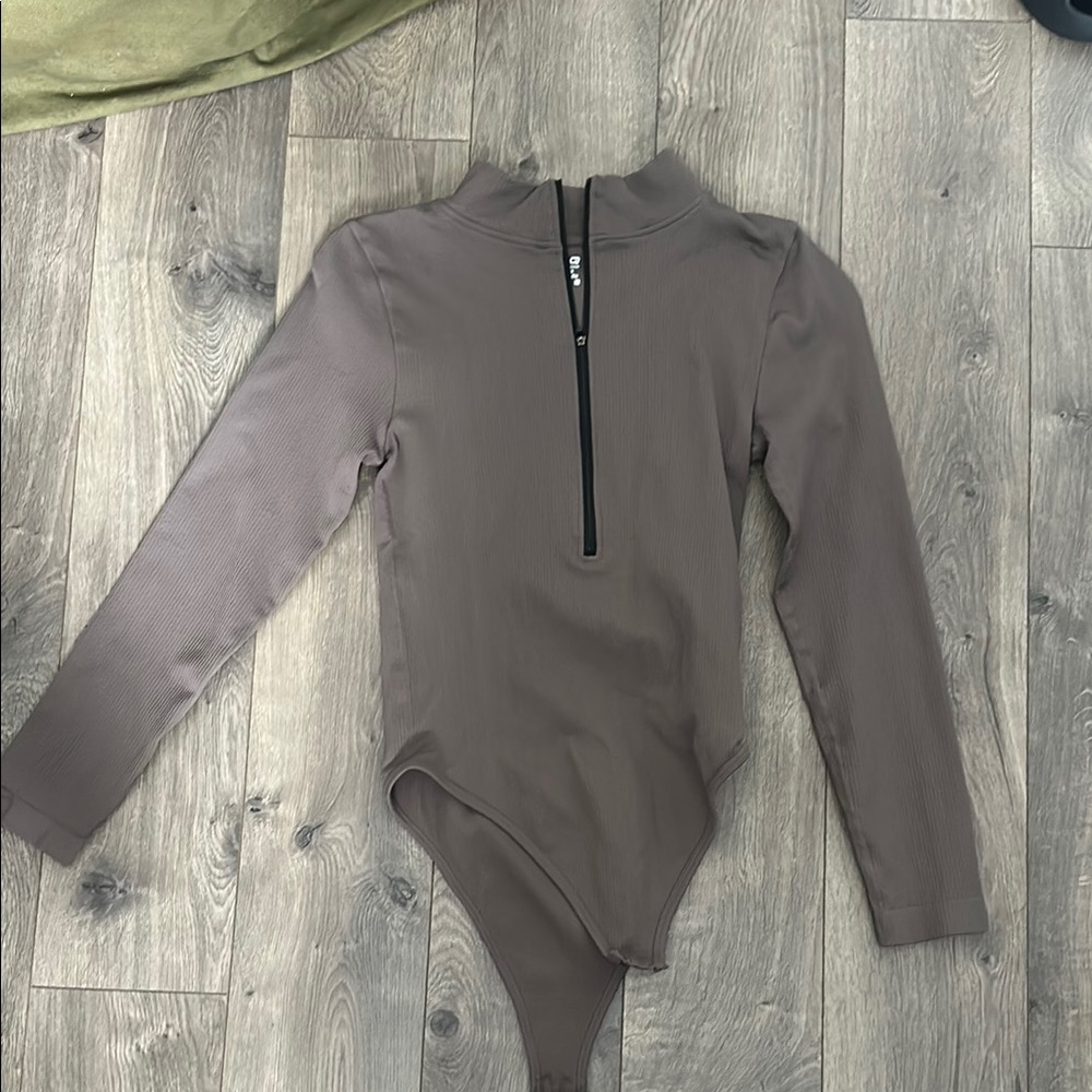 Elegant Taupe Bodysuit